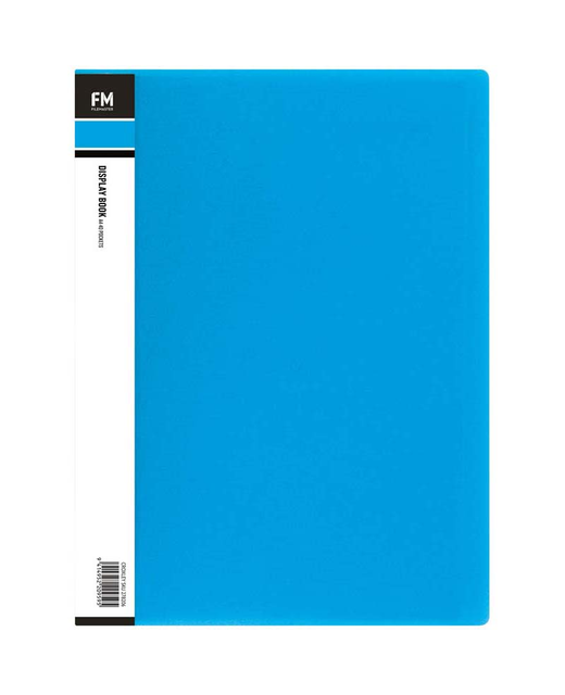 Display Book Fm A4 40 Pocket Vivid Blue