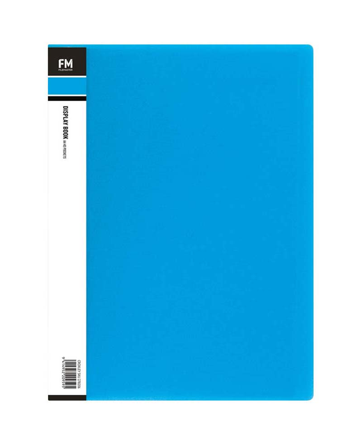 Display Book Fm A4 40 Pocket Vivid Blue