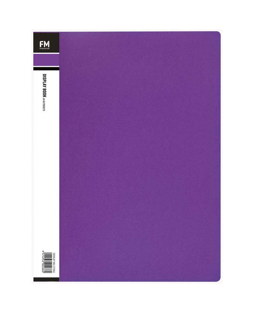 Display Book Fm A4 40 Pocket Vivid Purple