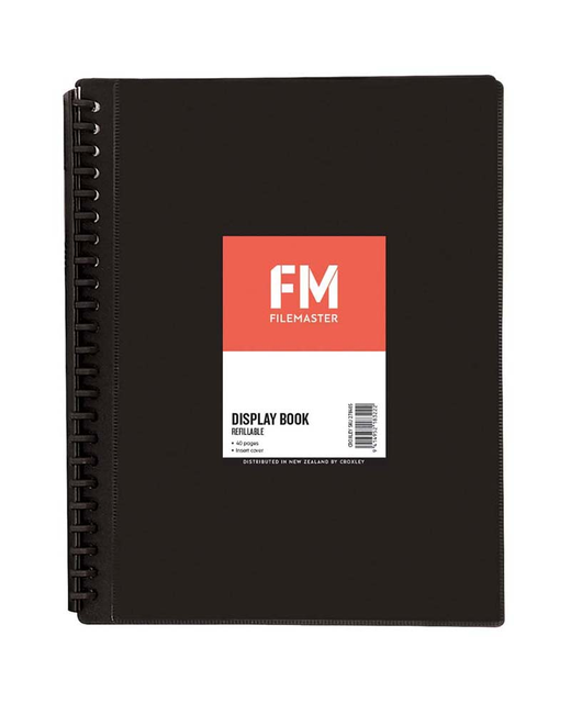 Display Book Fm Refill Inserts 40 Pocket Black