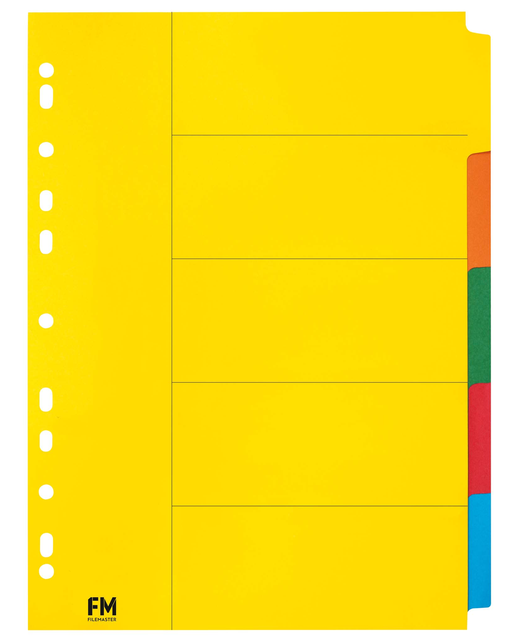 Indices Fm A4 Card 5 Tab Colour