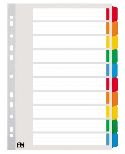 Indices Fm A4 Reinforced 10 Tab Colour