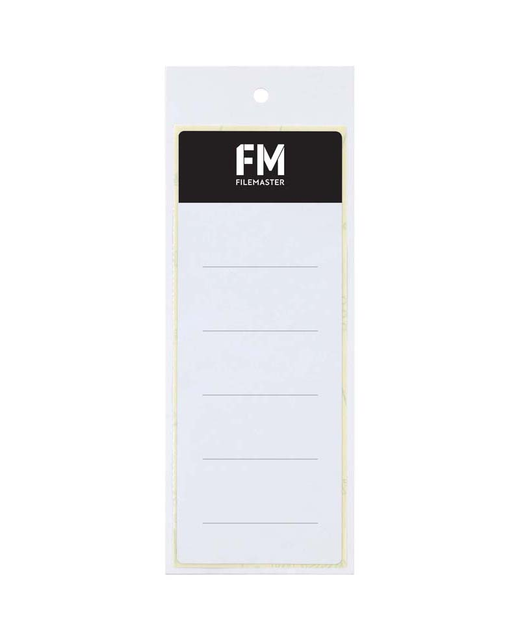 Lever Arch Spine Labels Fm White Pack 10