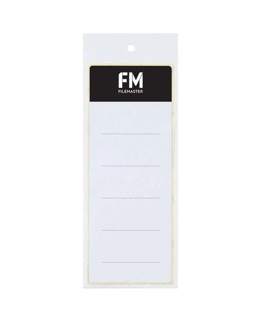 Lever Arch Spine Labels Fm White Pack 10