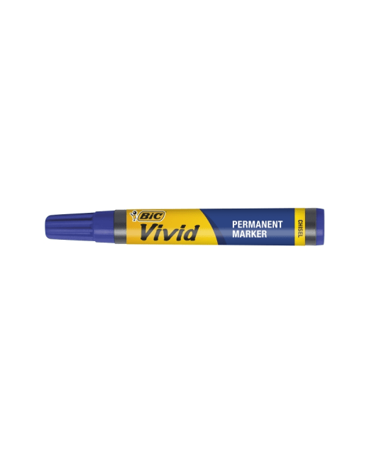 Marker Permanent Bic Vivid Chisel Blue