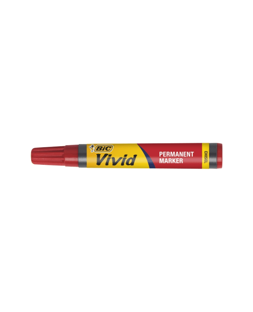 Marker Permanent Bic Vivid Chisel Red