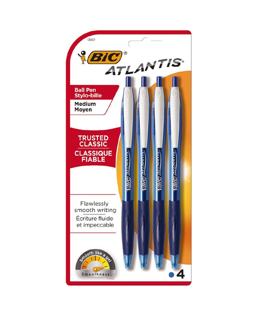 Pen Atlantis Blue 4Pack H/S