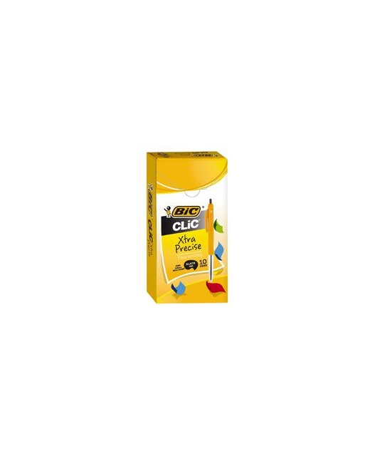 BIC CLIC FINE BLACK PEN BOX OF 10