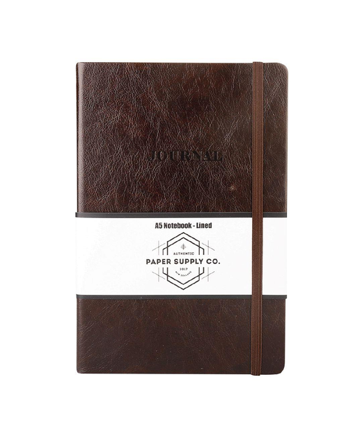 JOURNAL VINTAGE BROWN NOTEBOOK  A5 HARDCOVER