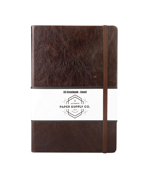 JOURNAL VINTAGE BROWN NOTEBOOK  A5 HARDCOVER