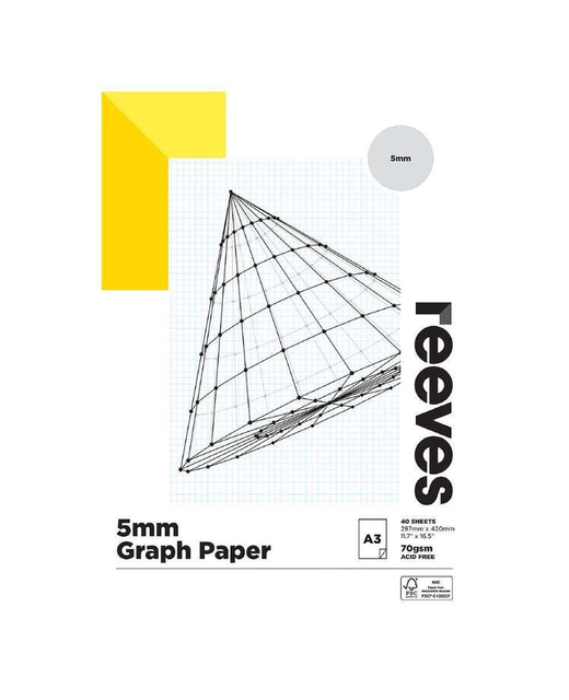 REEVES GRAPH PAD 5mm 70gsm A3
