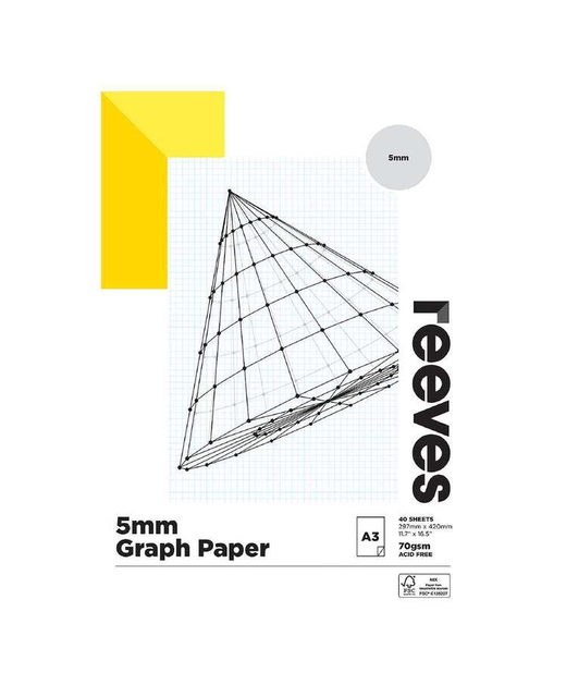 REEVES GRAPH PAD 5mm 70gsm A3