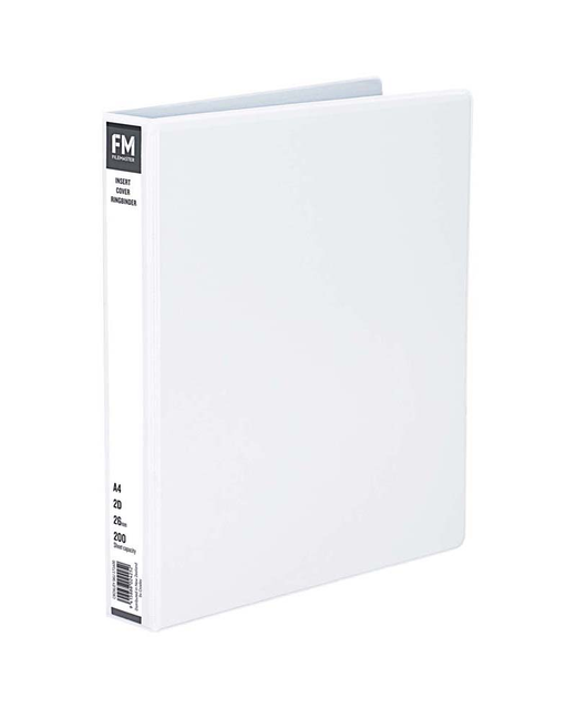 Ringbinder Fm Pvc Insert O/Lay 2/26 White