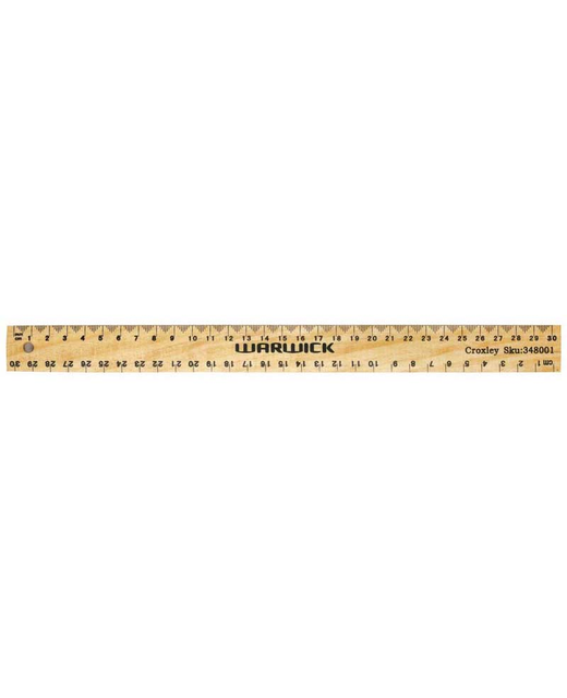 RULER WOODEN WARWICK 30CM