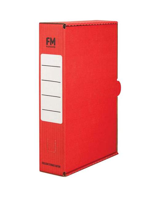 Storage Carton Fm Red Foolscap