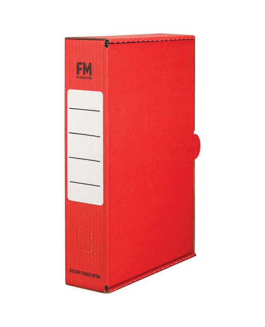 Storage Carton Fm Red Foolscap