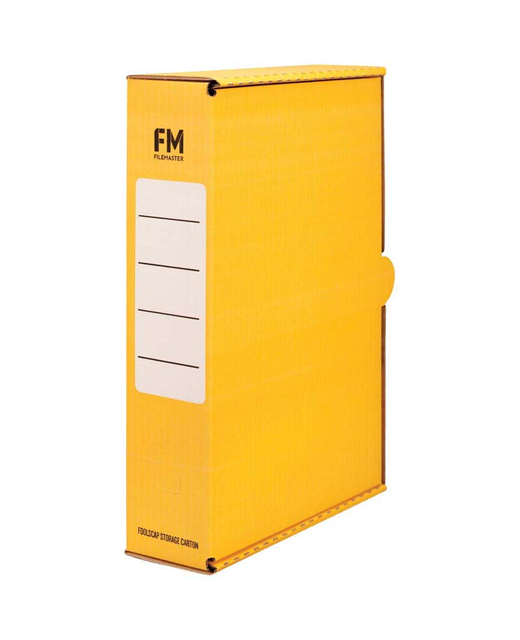 Storage Carton Fm Yellow Foolscap