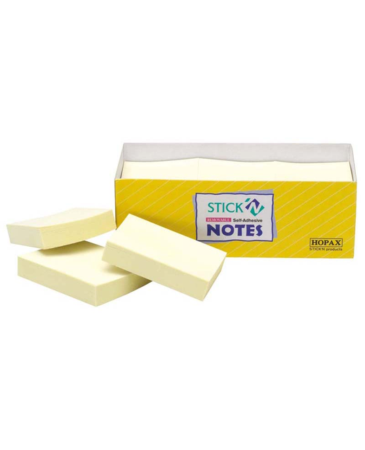 Stick’n Note Yellow 38x50mm 100 Sheet Pad Pack 12