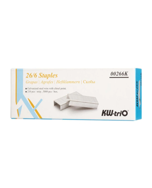 KW-TRIO STAPLES 26/6 5000BX