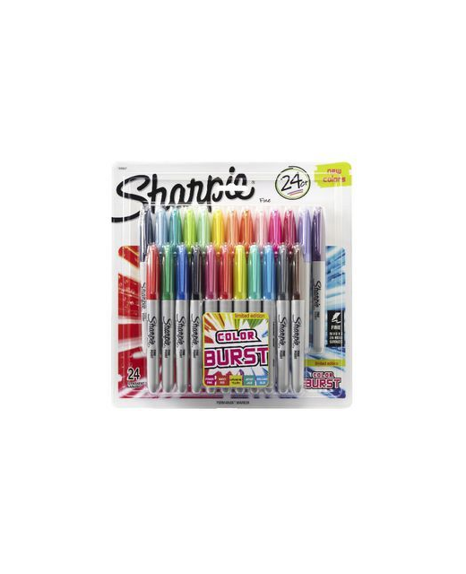 SHARPIE FINE COLOUR BURST 24 PACK