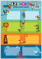 Awesome Animals Sticky Name Labels x 8
