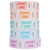 ADMIT ONE TICKET ROLL 1OOO ASSORTED COLOURS