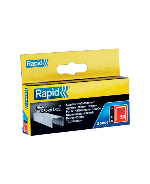 Rapid Staples 53/6 6mm, Box of 2500