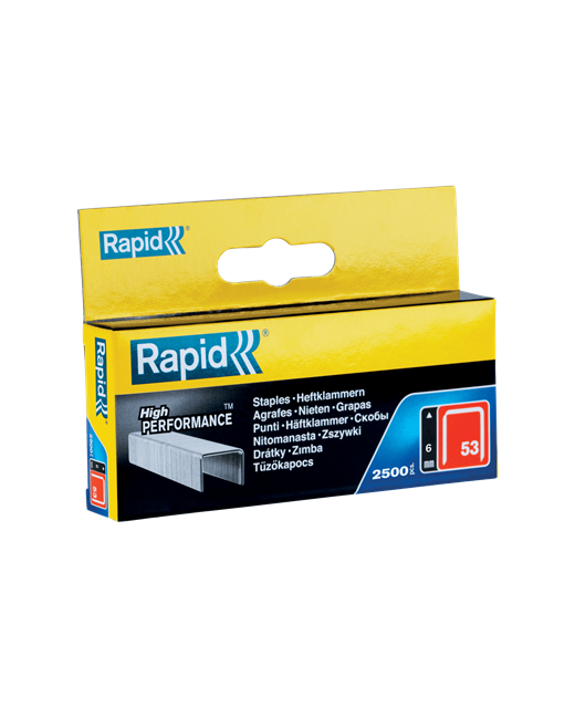 Rapid Staples 53/6 6mm, Box of 2500