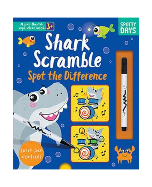 Shark Scramble - Pull Tab Wipe Clean