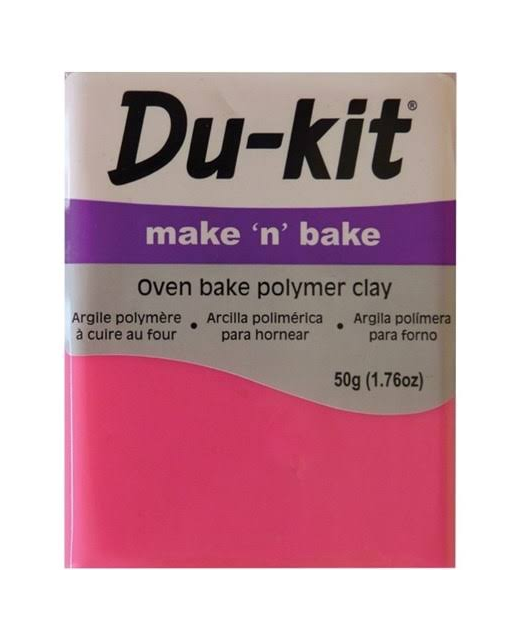 DU KIT OVEN BAKE POLYMER CLAY 50G FLUORO PINK