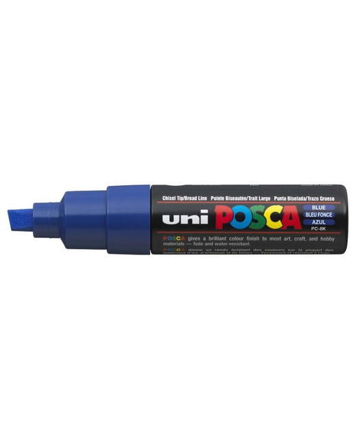 UNI POSCA MARKER 8.0MM CHISEL BLUE