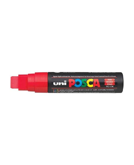 UNI POSCA 15MM MARKER BROAD CHISEL RED