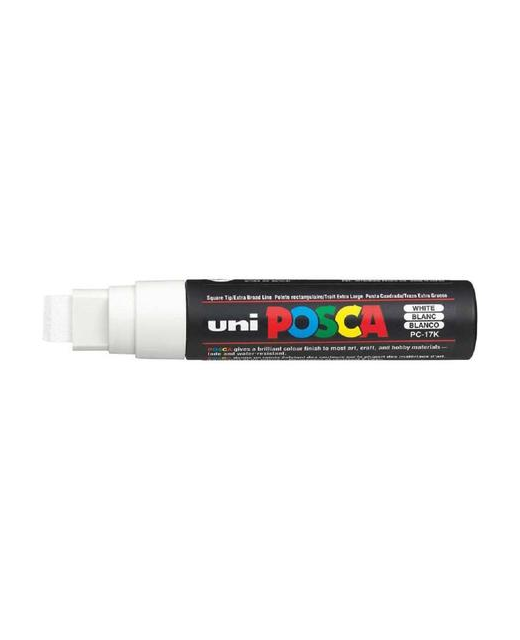 UNI POSCA 15MM MARKER BROAD CHISEL WHITE