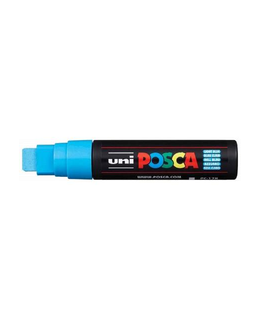 UNI POSCA 15MM MARKER BROAD CHISEL LIGHT BLUE 