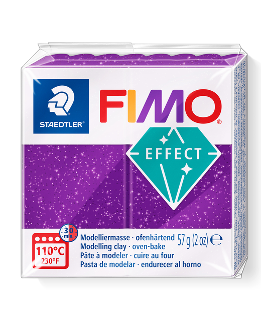 MODELLING CLAY FIMO 56G SML GLITTER PURP
