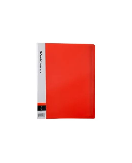 Esselte Clear Book File A4 40 Page Red