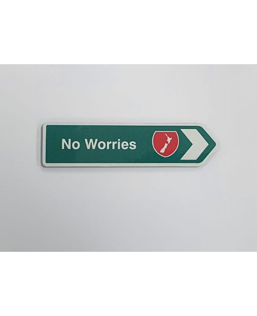 ROAD SIGN MAGNET NO WORRIES