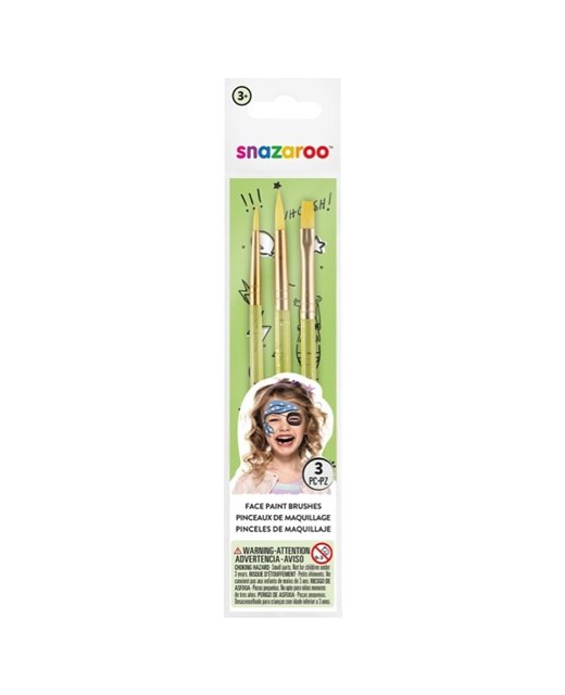 SNAZAROO FACE PAINTING FUN BRUSH PACK 3