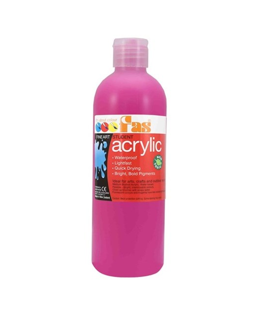 FAS STUDENT ARCYLIC PAINT 500ML MAGENTA