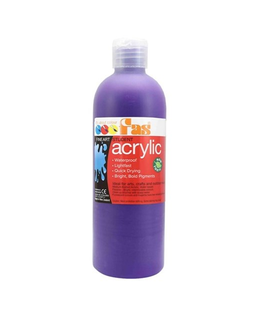 FAS STUDENT ARCYLIC PAINT 500ML VIOLET