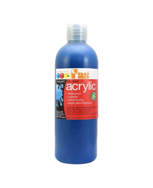 FAS STUDENT ARCYLIC PAINT 500ML COOL BLUE