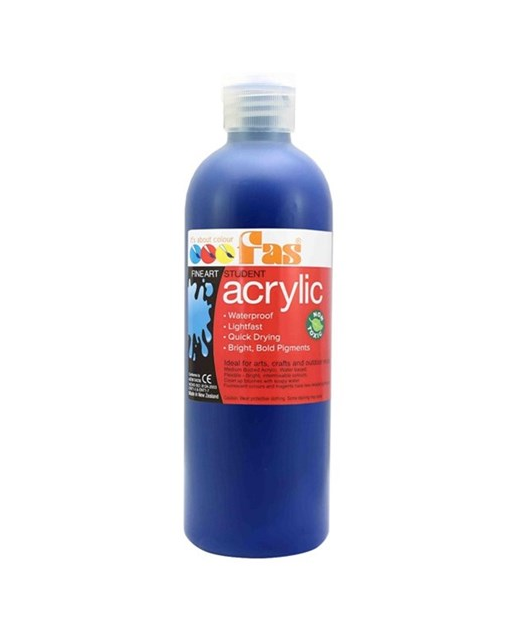 FAS STUDENT ARCYLIC PAINT 500ML WARM BLUE