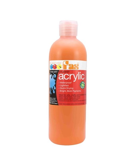 FAS STUDENT ARCYLIC 500ML ORANGE