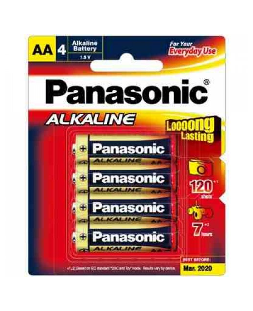 PANASONIC ALKALINE AA 4PK BATTERIES