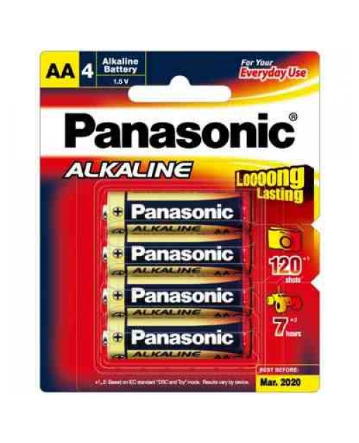 PANASONIC ALKALINE AA 4PK BATTERIES