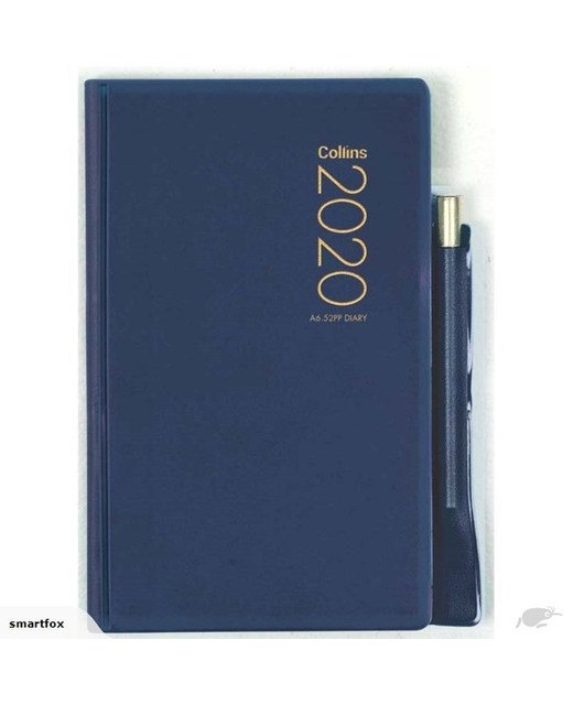 DIARY 20 COLLINS A6.52PP NAVY W/ PENCIL